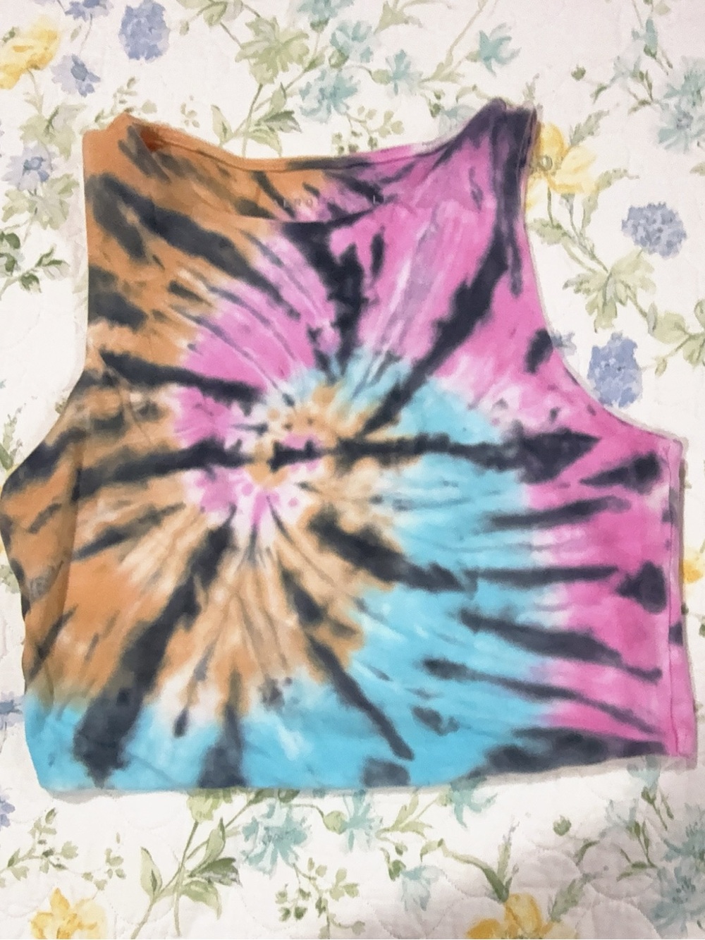 Aeropostale Tie-Dye Crop Tank Top in Pink, Blue, Orange, Black